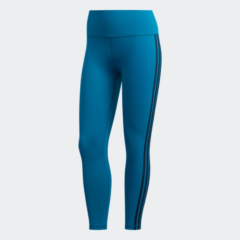 Adidas Women's Believe This 2.0 3-Stripes 7/8 Tights, Active Teal